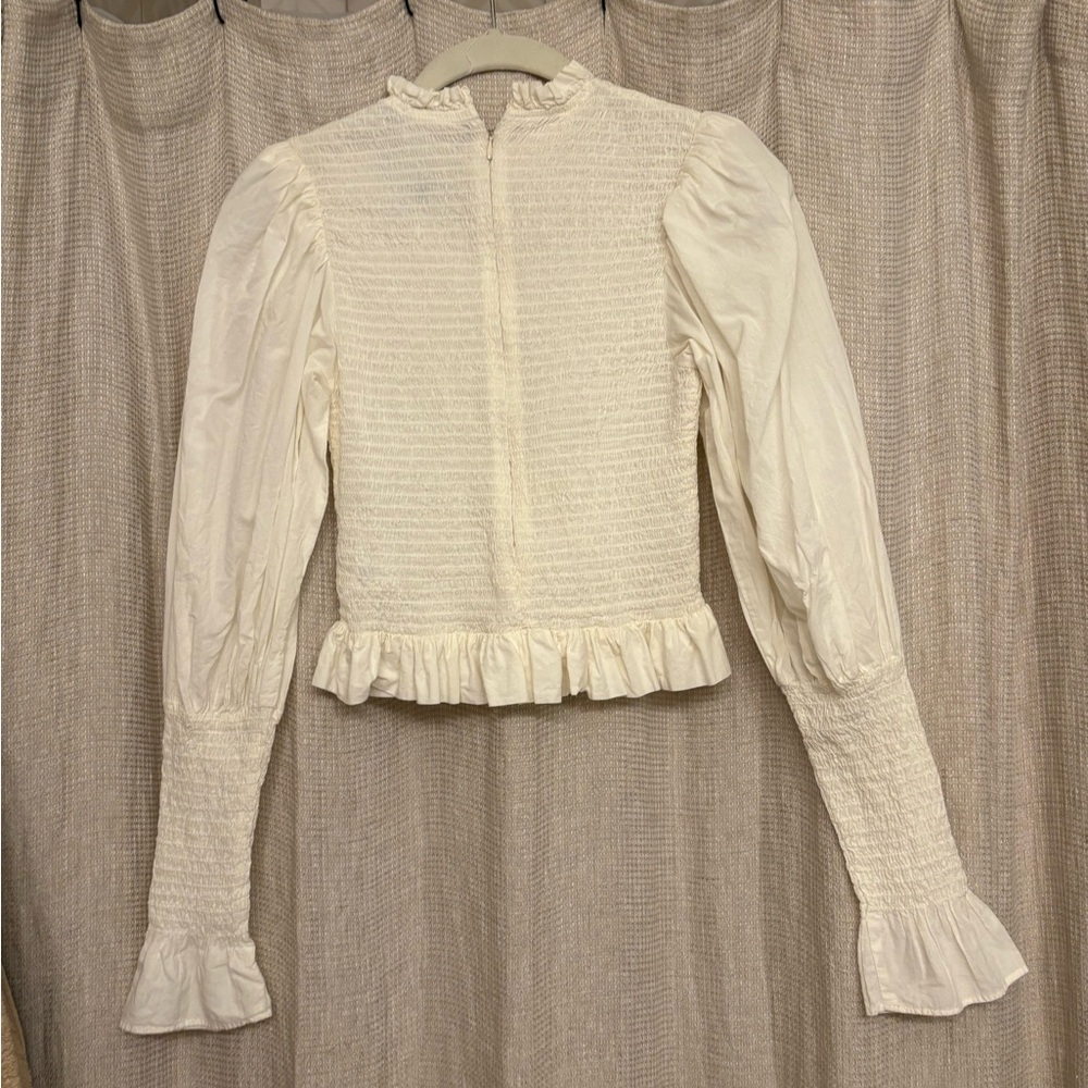 FARM Rio Cream Ruffled Blouse